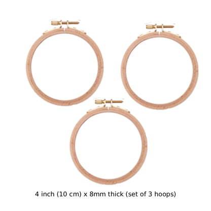 Wooden Hoop Packs, Round Embroidery Hoop
