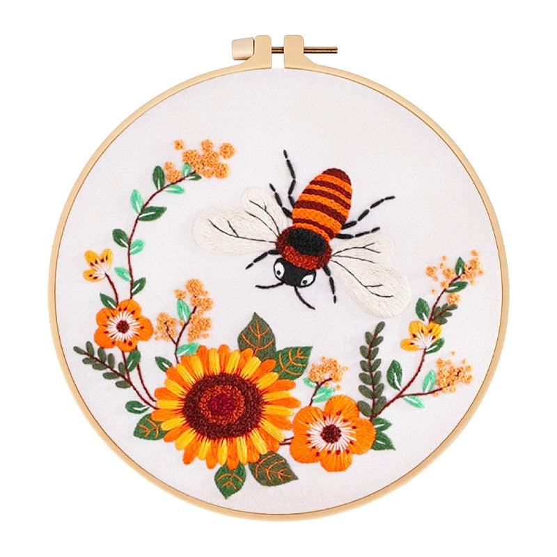 Embroidery Kit - Sunflower Bee