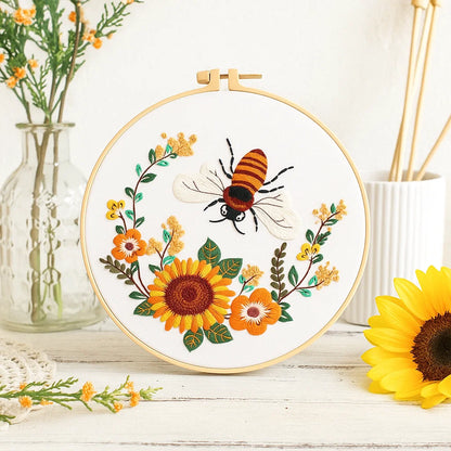 Embroidery Kit - Sunflower Bee