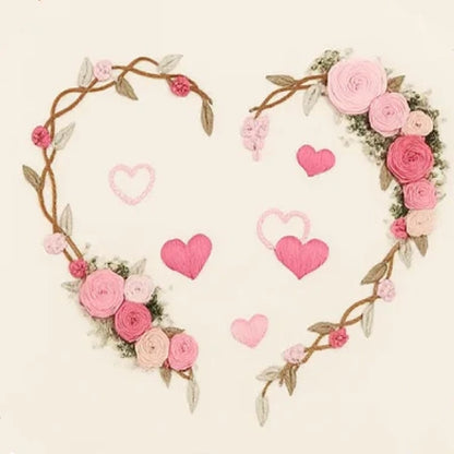 Close-up View Of Blossom Heart Kit For Beginner