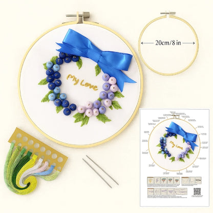 This embroidery kit includes everything you need to start stitching right away! Each set comes with:

1 embroidery hoop

1 pre-printed fabric 

2 embroidery needles

1 set of colour-matched threads

Perfect for beginners and handmade lovers, this kit makes crafting simple and joyful. Whether as a thoughtful gift, it’s a creative way to bring warmth and  charm into your home.