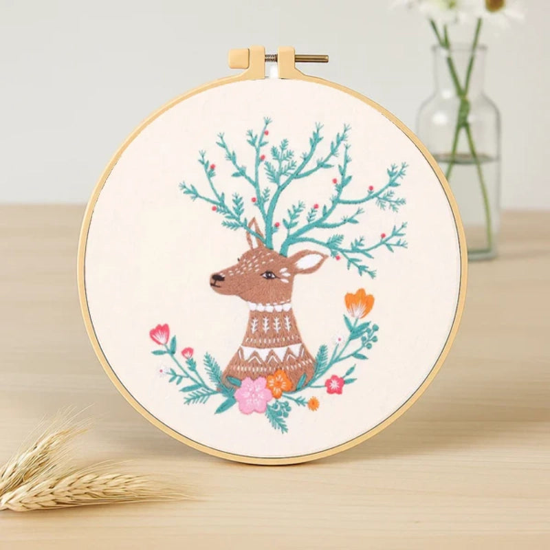 Forest Guardian captures the gentle beauty of nature through an elegant deer adorned with branch-like antlers and surrounded by blooming flowers. The blend of earthy browns, soft pinks, and vibrant oranges creates a harmonious and cozy feel. Perfect for adding a touch of woodland serenity to any home or as a thoughtful handmade gift full of warmth and tranquility.