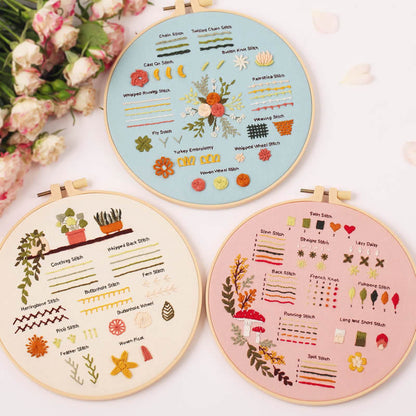 3pcs Easy Starter Embroidery Kit