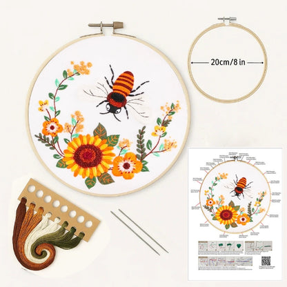 Embroidery Kit - Sunflower Bee