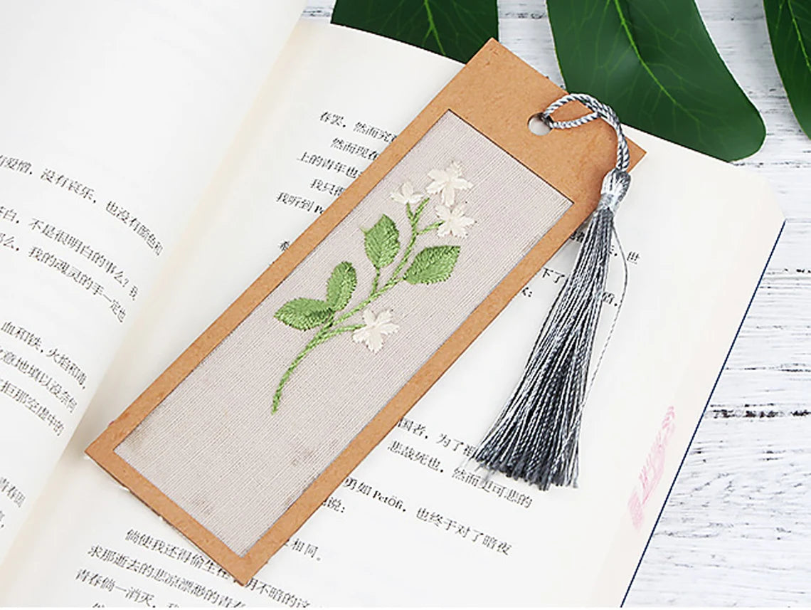 5-Piece Embroidered Bookmark Kit