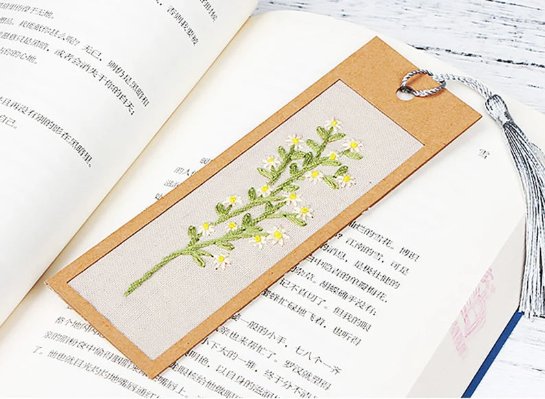 5-Piece Embroidered Bookmark Kit